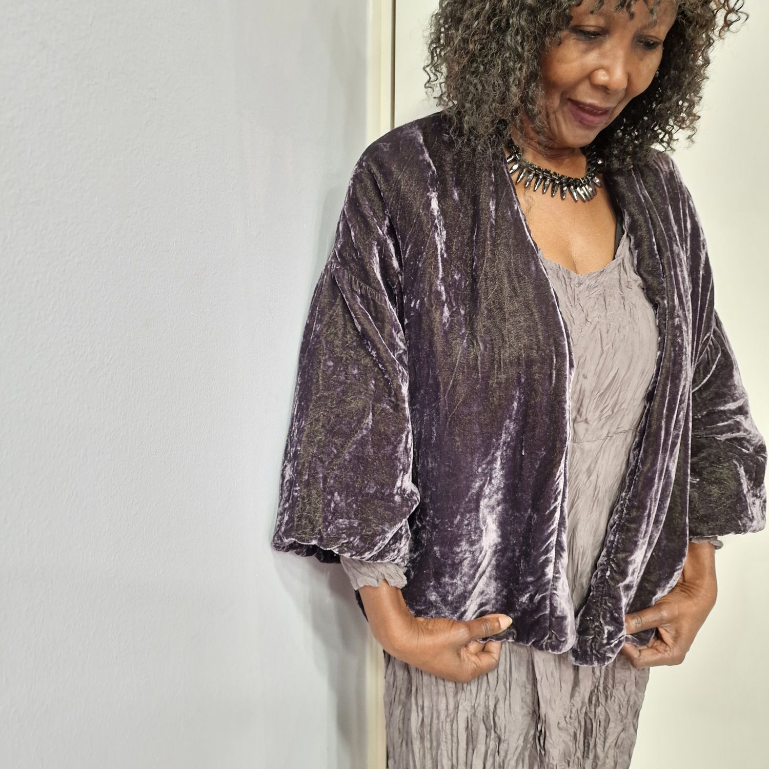 PRIVATSACHEN VELVET BOXY JACKET SELBSTLELS