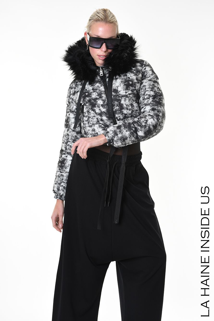 LA HAINE INSIDE US BLACK - WHITE DOWN JACKET