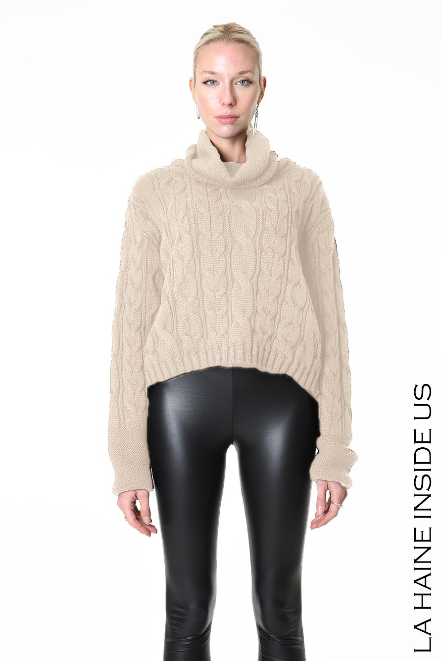 LA HAINE INSIDE US CABLE KNIT SWEATER