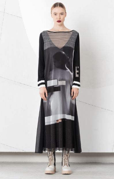 ELISA CAVALETTI LONG PRINT DRESS