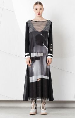 ELISA CAVALETTI LONG PRINT DRESS ELISA CAVALETTI LONG PRINT DRESS