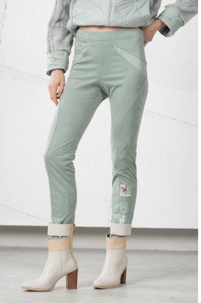 ELISA CAVALETTI FAUX SUEDE LEGGINGS