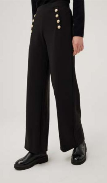 LEO&UGO BLACK TROUSERS WITH GOLD BUTTONS