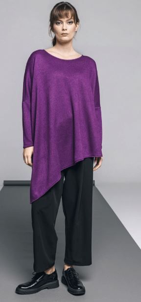 IGOR PURPLE ASYMMETRIC TUNIC KYOTO