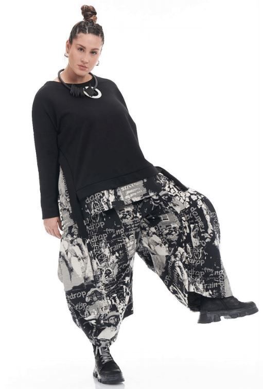 KAMUFLAGE CACOON STYLE TROUSERS PRINTED