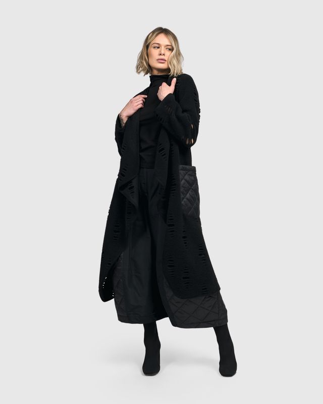 ALEMBIKA(URBAN) BLACK WOOL COAT