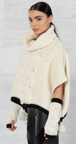 ELISA CAVALETTI PONCHO STYLE SWEATER