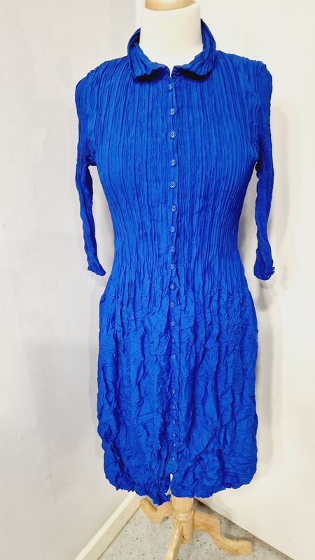 ALQUEMA NEHRU COAT-DRESS ROYAL