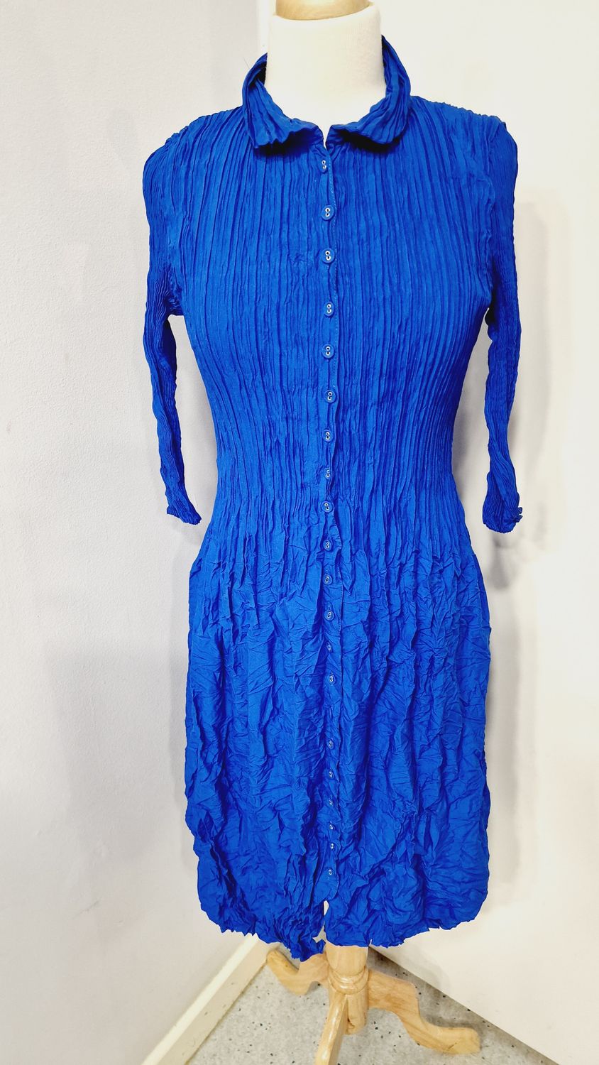 ALQUEMA NEHRU COAT-DRESS ROYAL