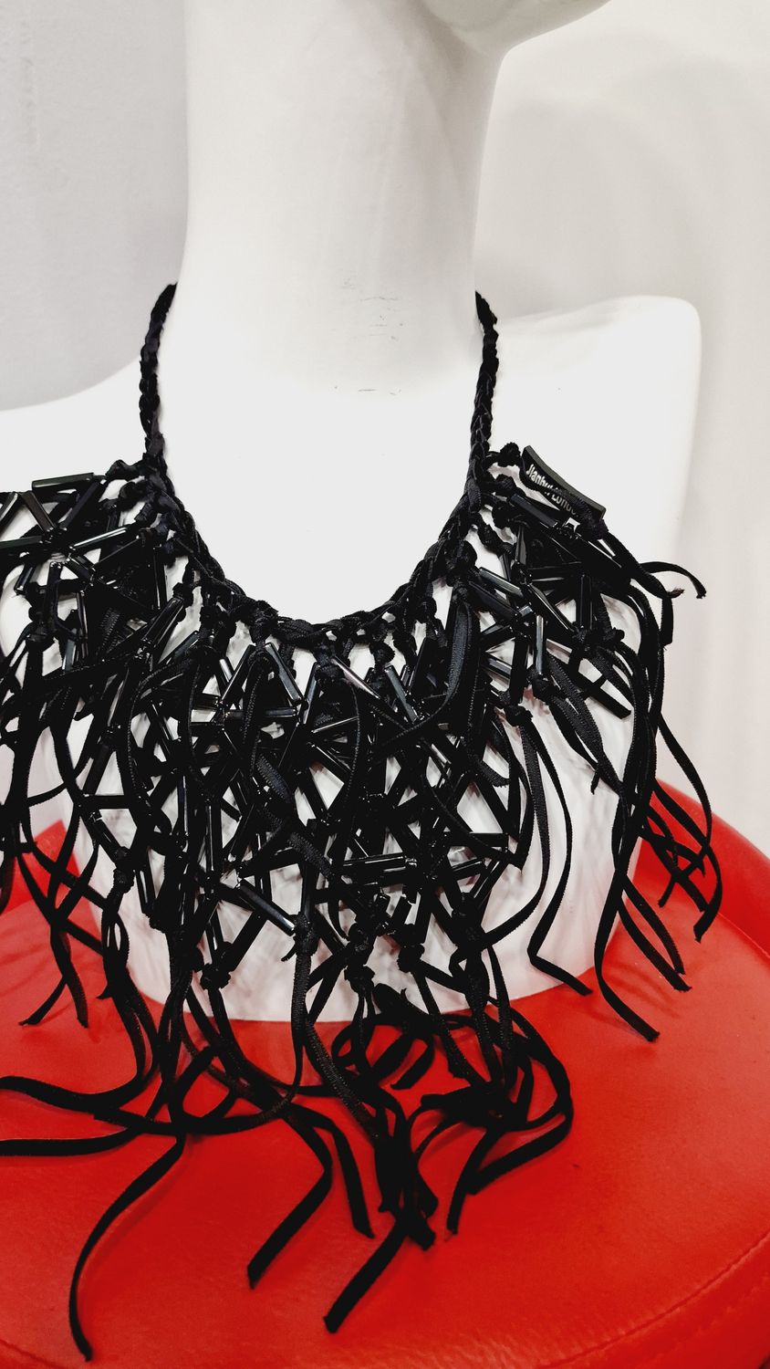 VELVET AND JET STRANDS JIANHUI NECKLACE