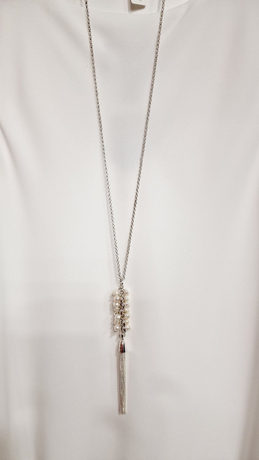 CHAIN NECKLACE WITH PEARL'S PENDANT