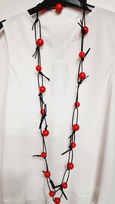 JIANHUI LEATHER STRING NECKLACE