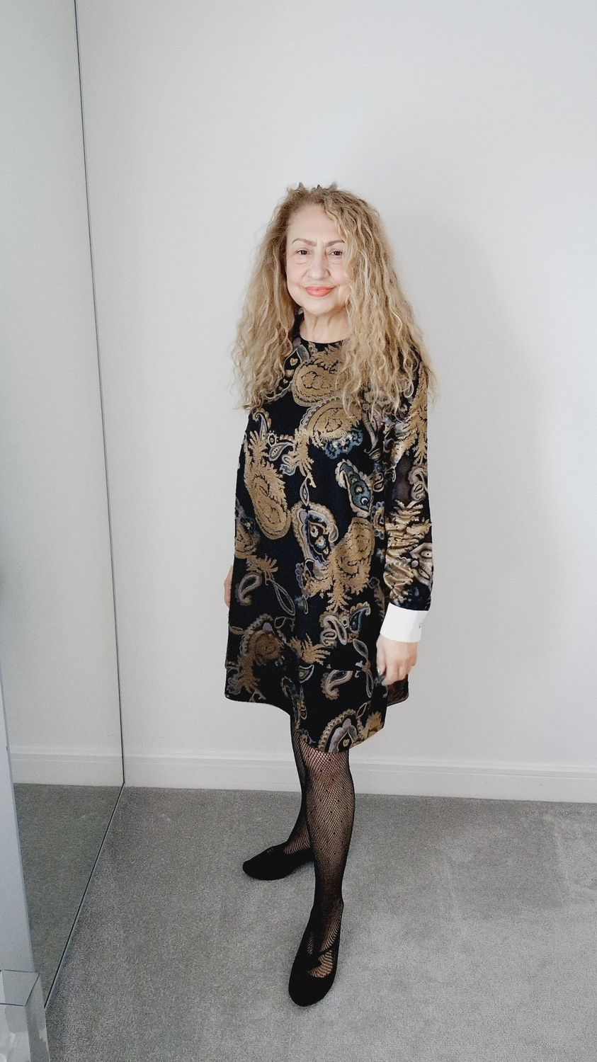 BLEU BLANC ROUGE PAISLEY PRINT DRESS