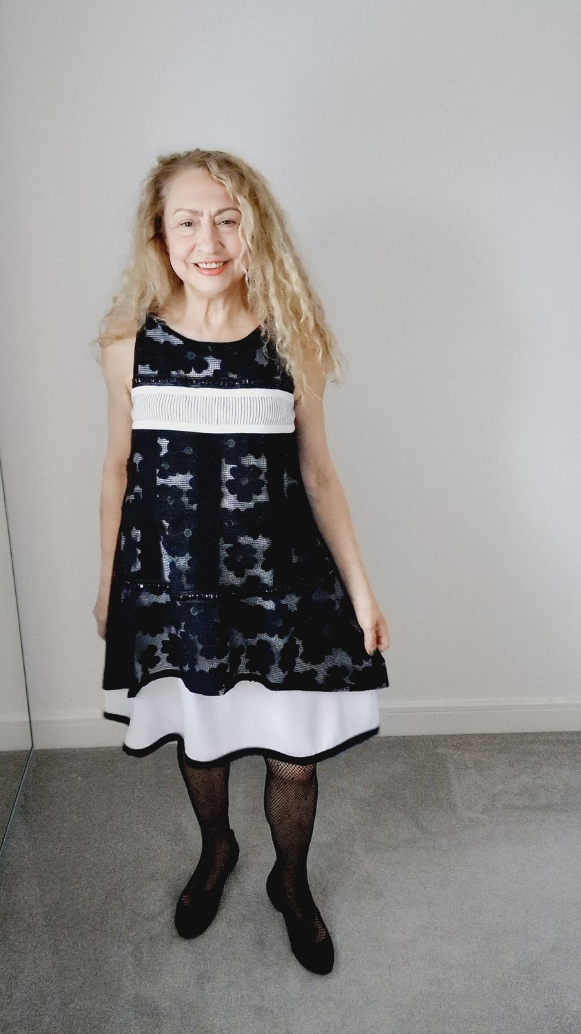 BLEU BLANC ROUGE DOUBLE LAYERED DRESS