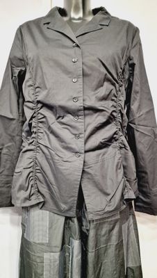 ELLI RUSHED BLACK SHIRT ELLI RUSHED BLACK SHIRT