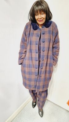 EWAIWALLA CHECKED COAT SAMIRA