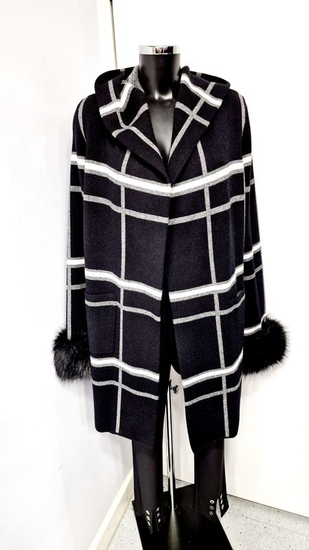 JOSEPH RIBKOFF KNITTED CARDI-COAT
