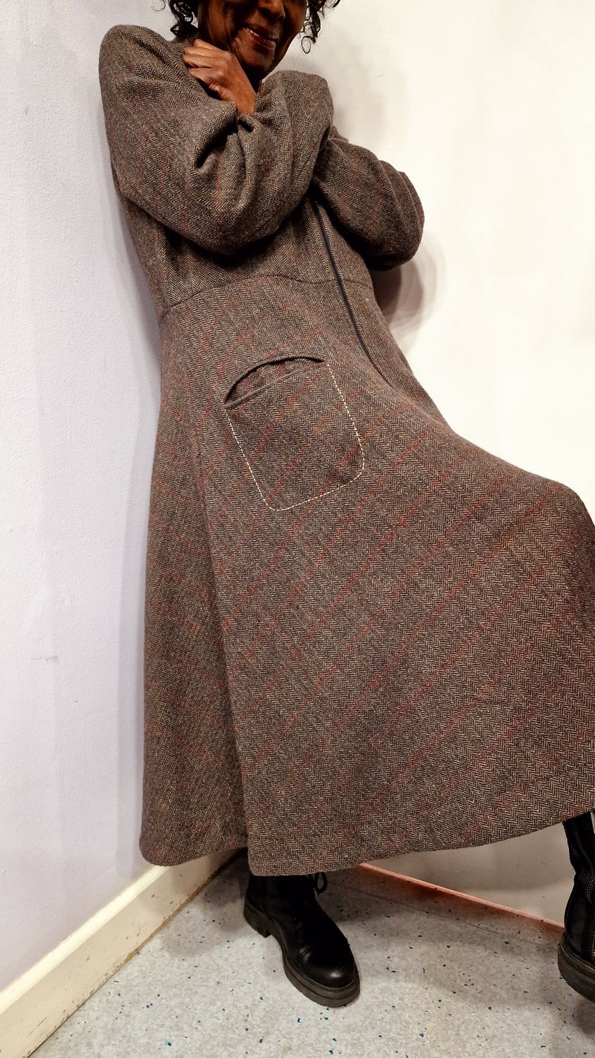 EWAIWALLA TWEED WOOL COAT ANNETTE