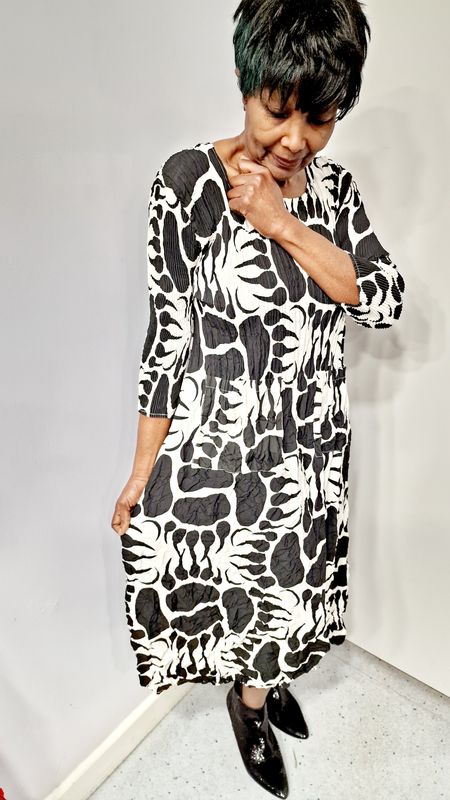 ALQUEMA SMASH DRESS 3/4 SLEEVES-MOON BEAR