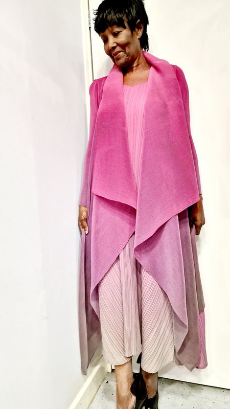 ALQUEMA COLLARE COAT-FUSHIA OMBRE