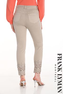 FRANK LYMAN EMBELLISHED JEANS STYLE TROUSERS FRANK LYMAN EMBELLISHED JEANS STYLE TROUSERS