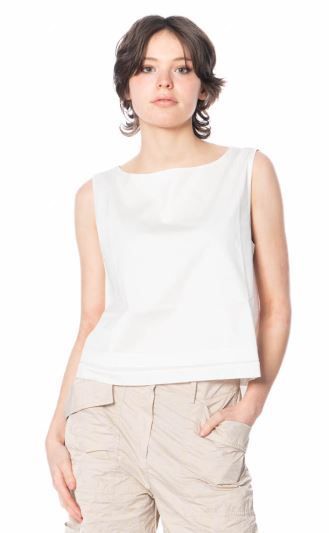 ANNETTE GORTZ SLEEVELESS WHITE TOP RIPS