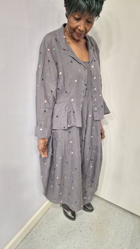 PRIVATSACHEN LINEN JACKET BESENLEISE-MUSKAT