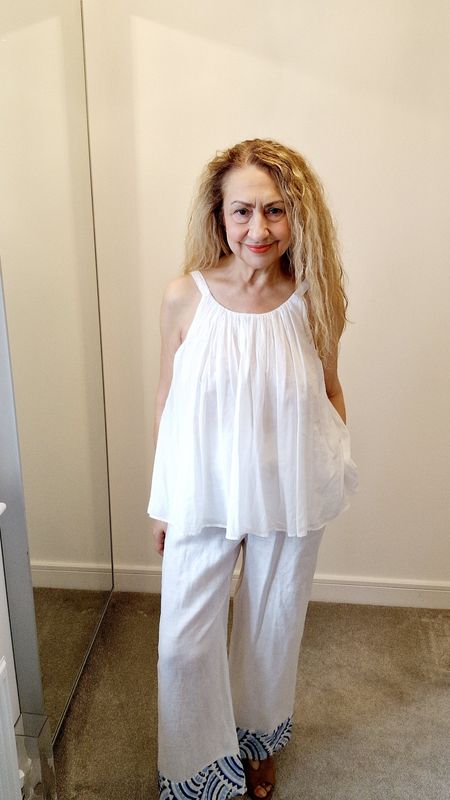 GREEK ARCHAIC KORI STRAPPY COTTON TOP-WHITE