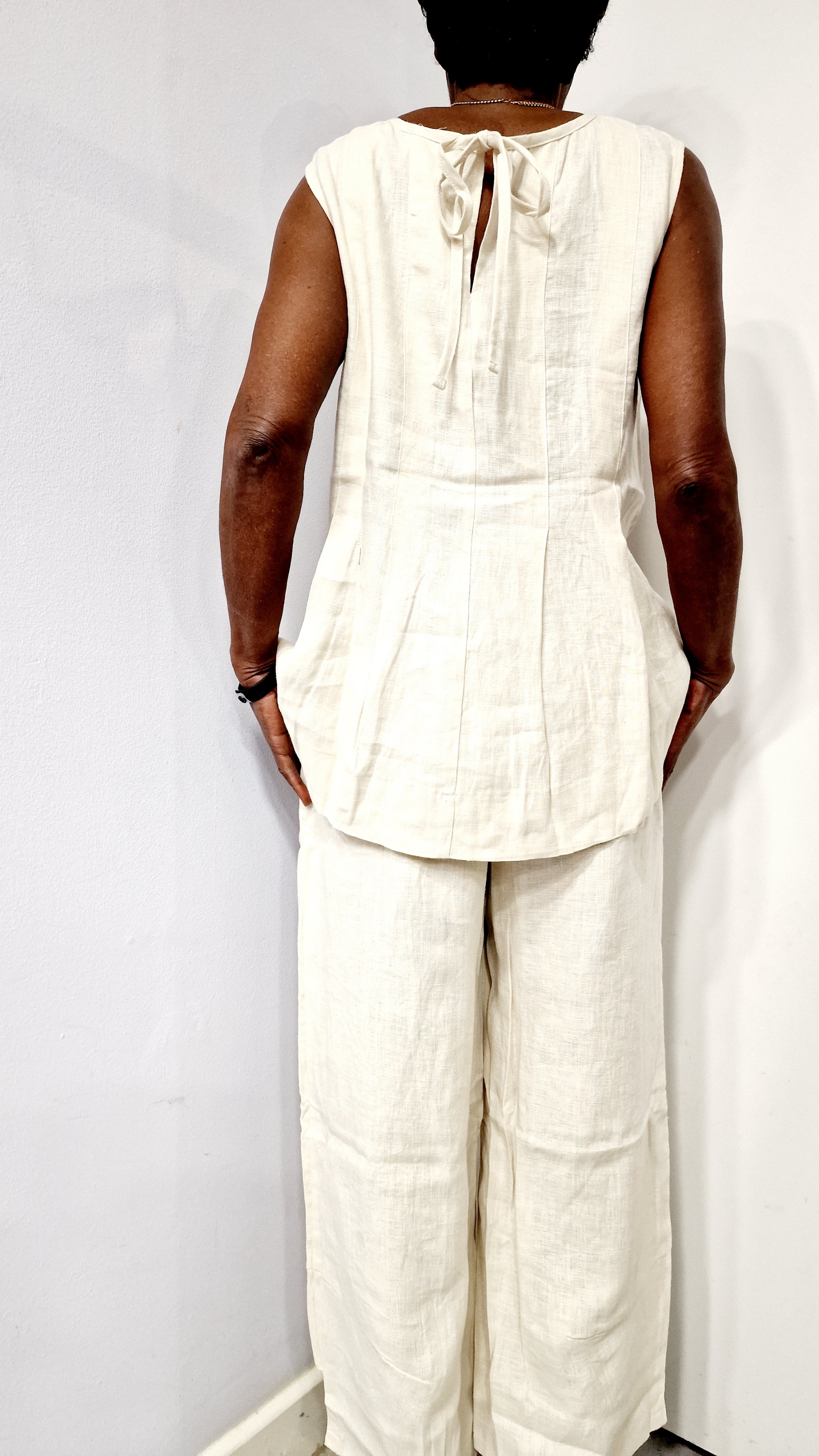 LUUKAA LINEN TUNIC-LIGHT CREAM