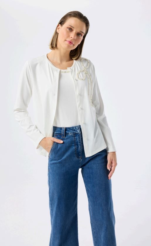 LEO&UGO TWIN SET WITH BOW EMBELLISHMENT
