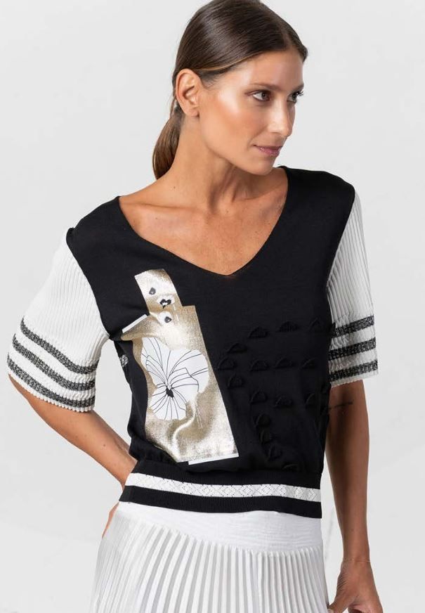 ELISA CAVALETTI KNITTED JUMPER WITH MOTIF