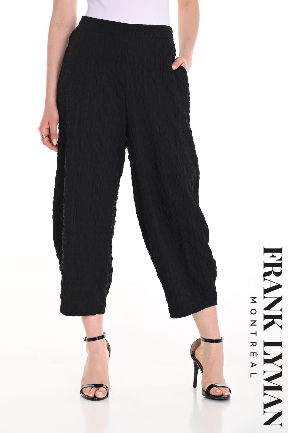 FRANK LYMAN TEXTURED FABRIC TROUSERS
