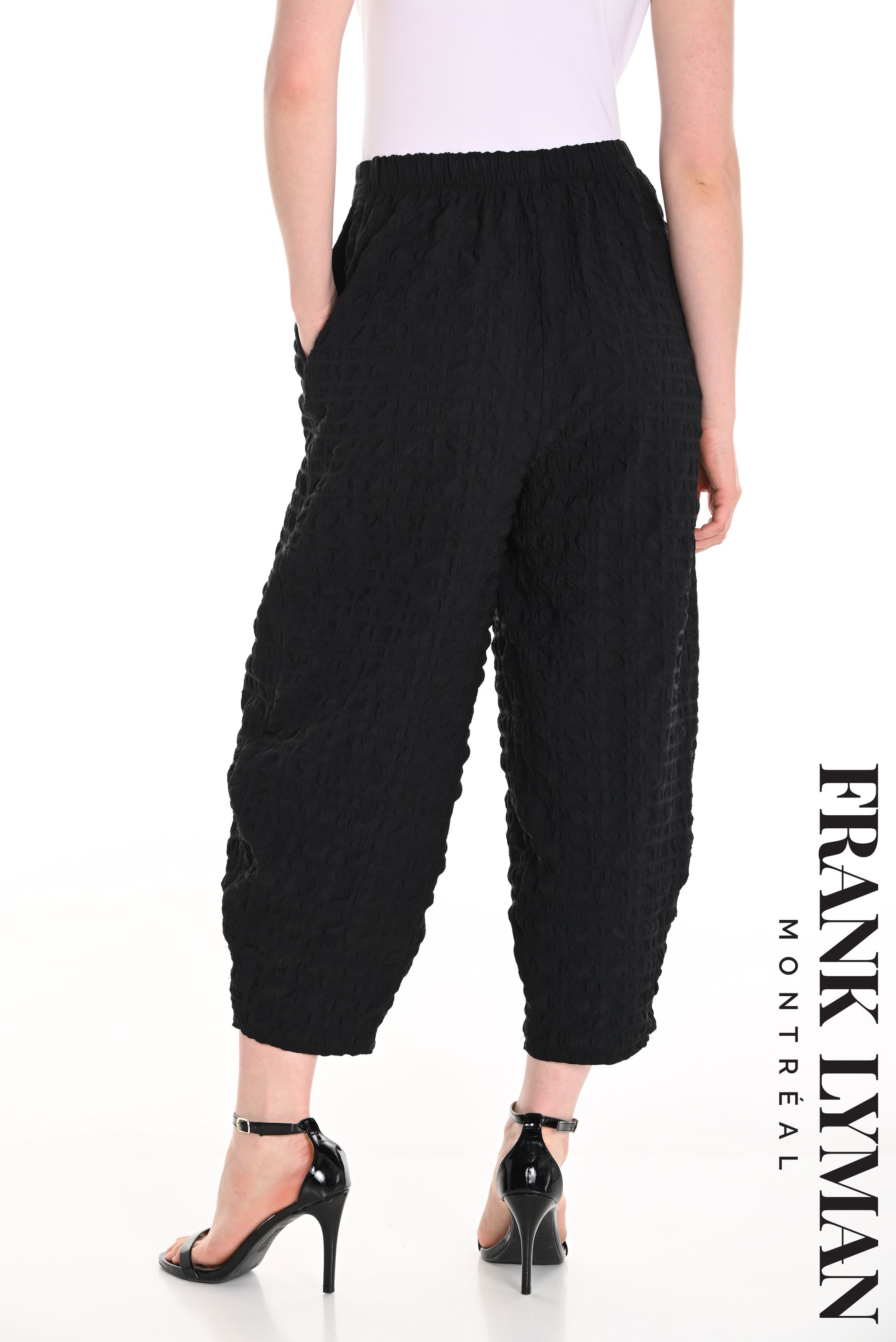 FRANK LYMAN TEXTURED FABRIC TROUSERS