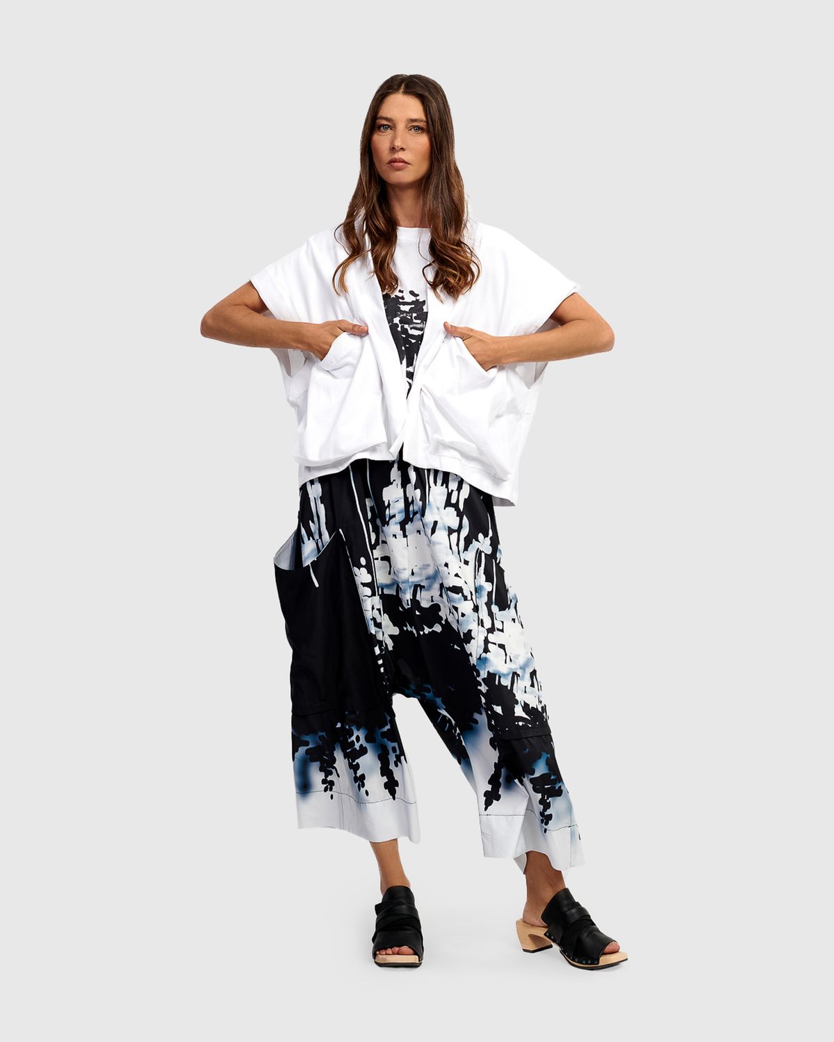 ALEMBIKA (URBAN) LOW CRUTCH TROUSERS-PRINT