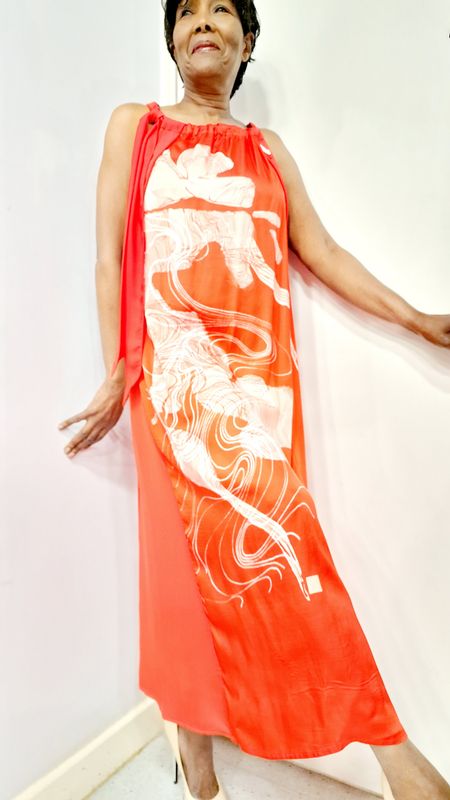 ELISA CAVALETTI RED LONG DRESS