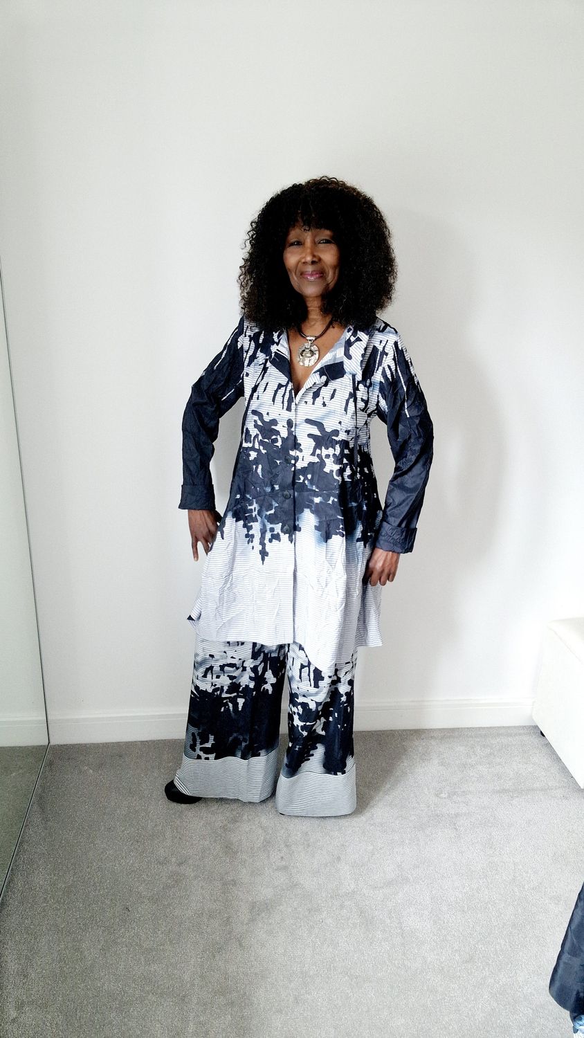 KAMUFLAGE LIGHTWEIGHT COAT BLACK-WHITE