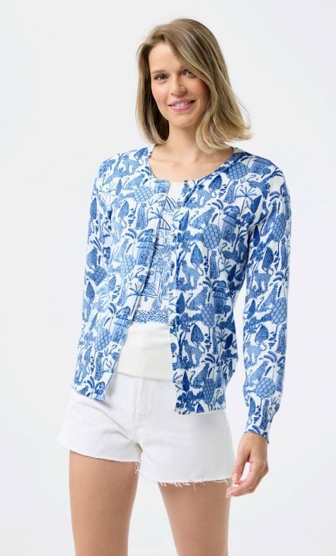 LEO&UGO TWINSET-BLUE/WHITE