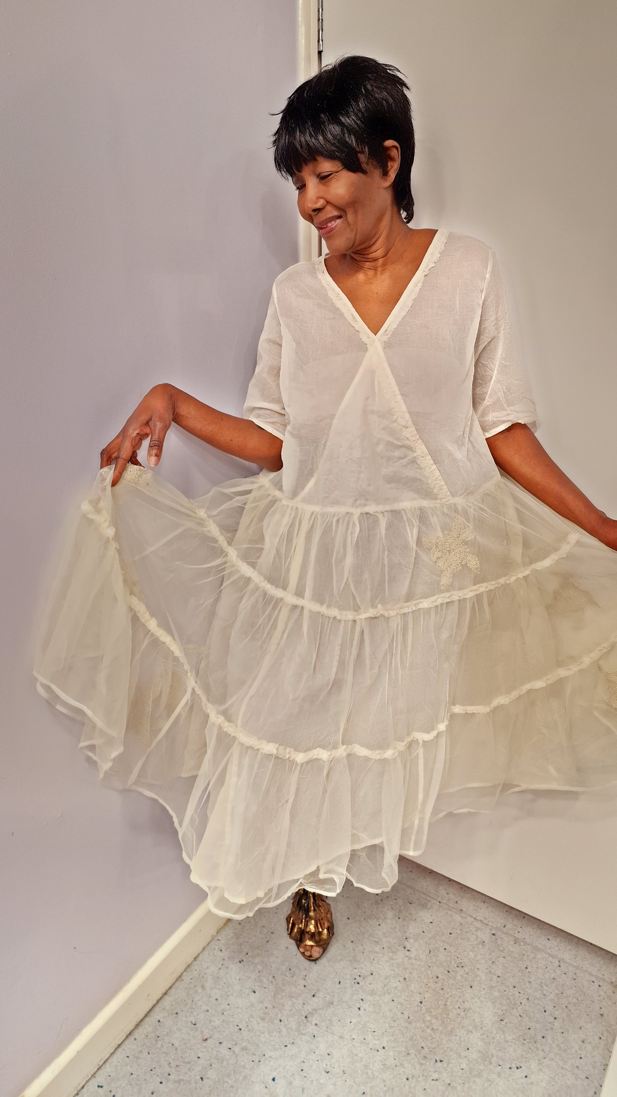 EWAIWALLA ORGANDIE DRESS- ALBERTA