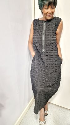 FRANK LYMAN TEXTURED DRESS-BLACK