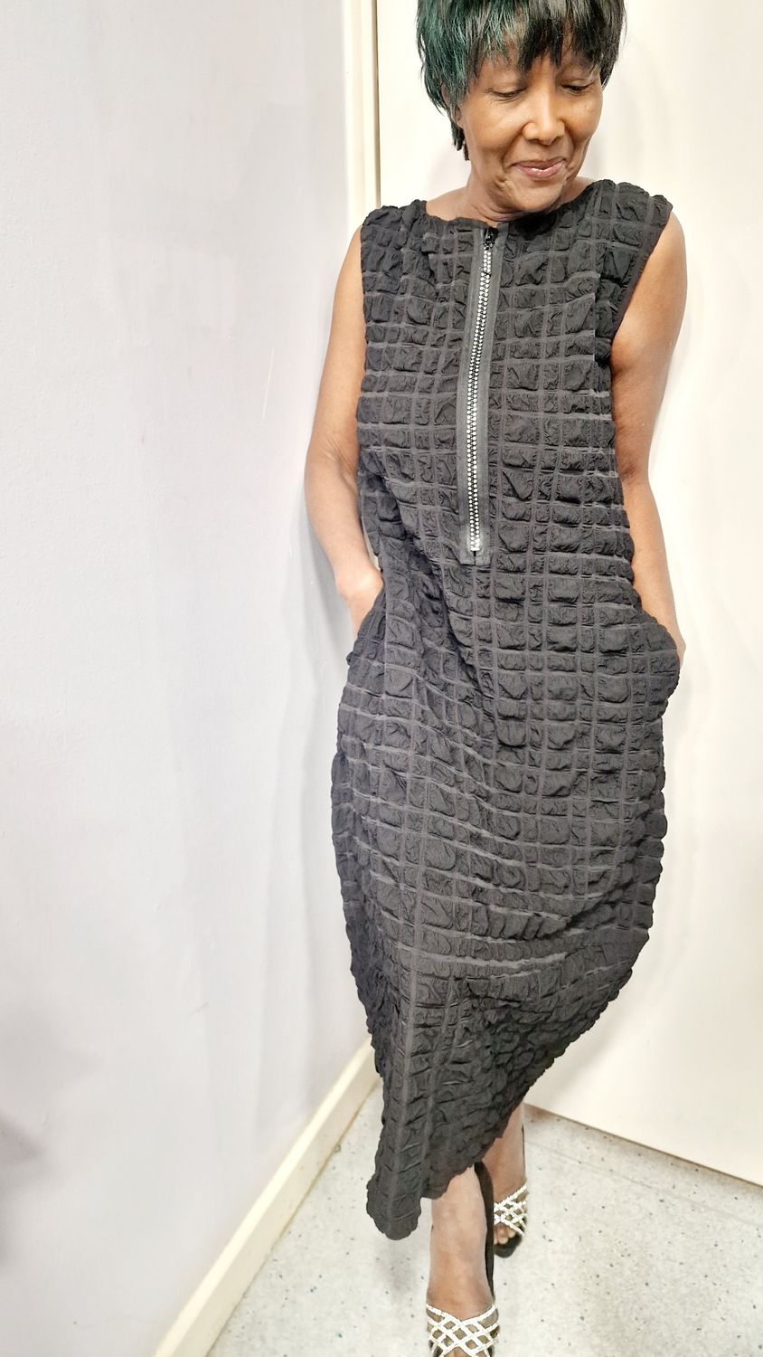 FRANK LYMAN TEXTURED DRESS-BLACK