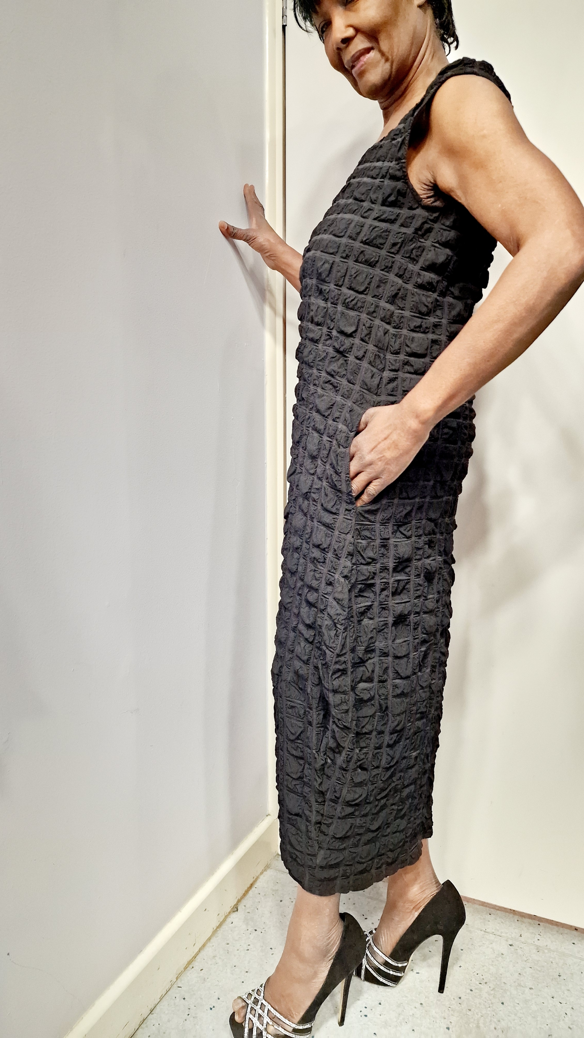 FRANK LYMAN TEXTURED DRESS-BLACK