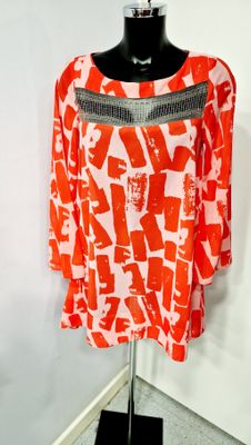 BLEU BLANC ROUGE TUNIC-PINK/ORANGE BLEU BLANC ROUGE TUNIC-PINK/ORANGE