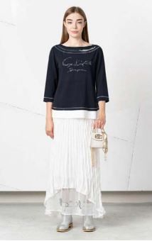 ELISA CAVALETTI DOUBLE LAYERED SKIRT-OFF-WHITE
