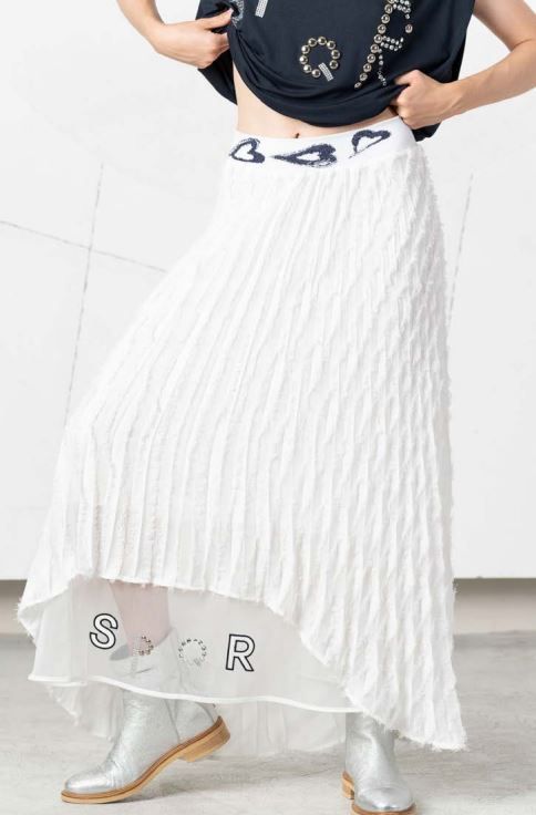 ELISA CAVALETTI DOUBLE LAYERED SKIRT-OFF-WHITE