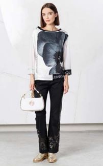 ELISA CAVALETTI TUNIC/TOP-BLACK/OFF-WHITE