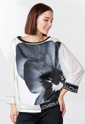 ELISA CAVALETTI TUNIC/TOP-BLACK/OFF-WHITE