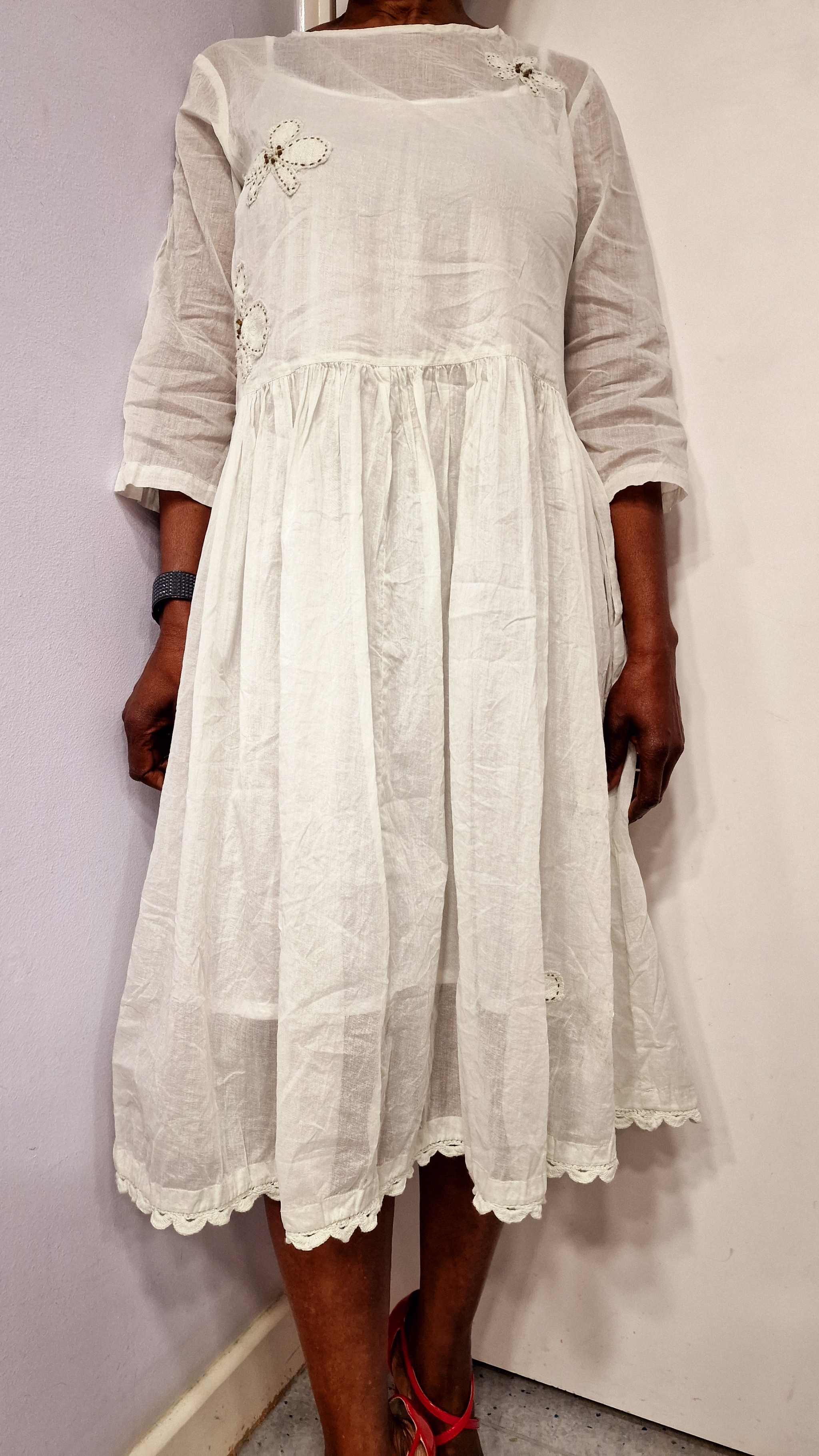 EWAIWALLA ORGANDIE DRESS JUNITA-SOFT JADE