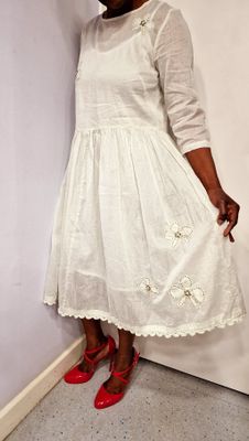 EWAIWALLA ORGANDIE DRESS JUNITA-SOFT JADE