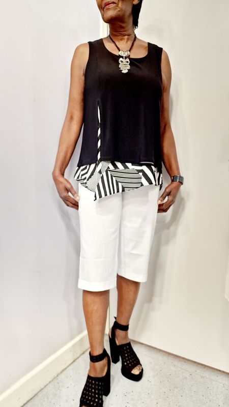 JOSEPH RIBKOFF DOUBLE LAYERED TOP