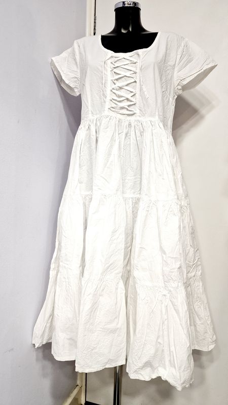 EWAIWALLA WHITE COTTON DRESS GHANA